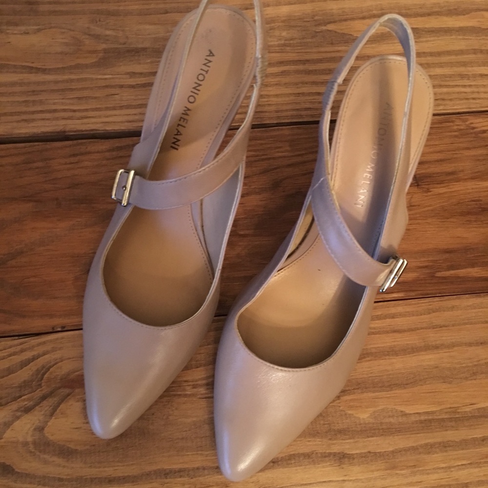Antonio Melani Taupe Slingback Pumps 9M